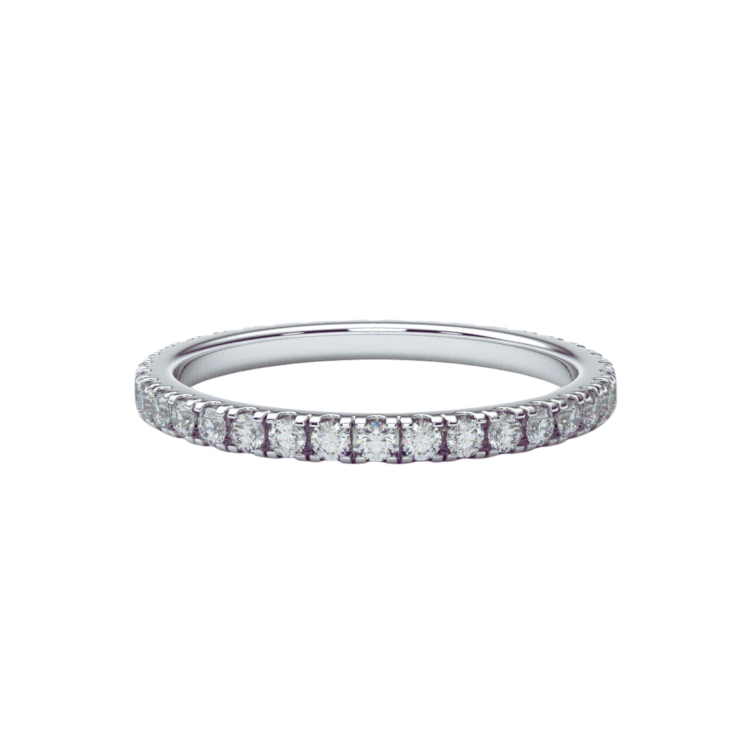 Essential 2mm Natural Diamond Eternity Pave Ring