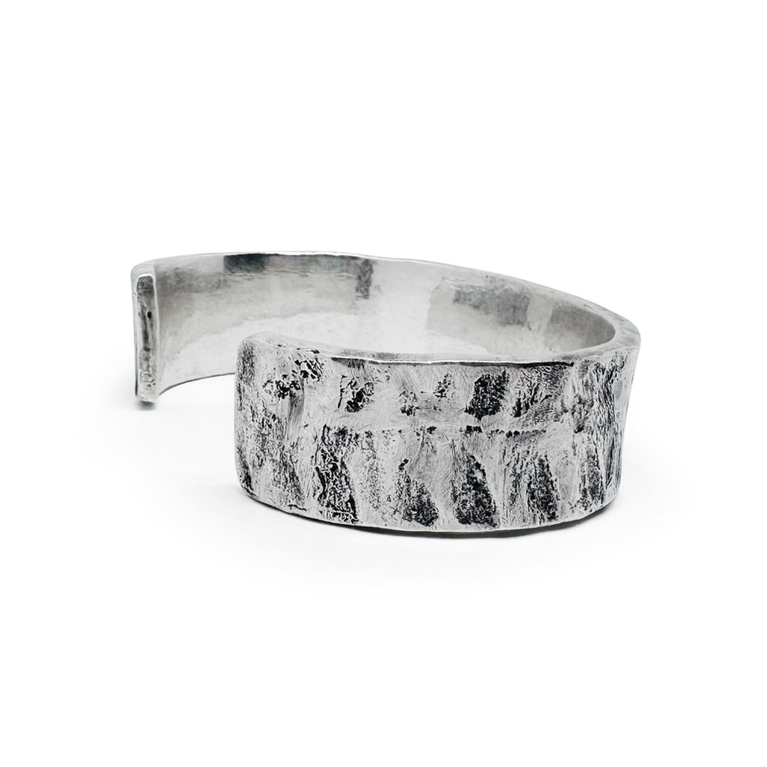 Forged Heavyweight Silver Cuff Bracelet